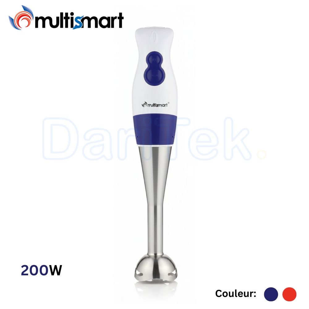 Bras Mixeur En Inox 200 W 2 Vitesses - Multismart HB3001