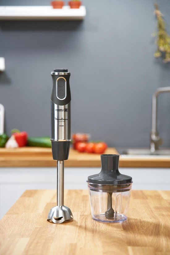 Bras Mixeur 3en1 Plongeant 1000W et 10 Vitesses avec Hachoir et Verre doseur INOX QuickChef Moulinex DD655810 – Image 7