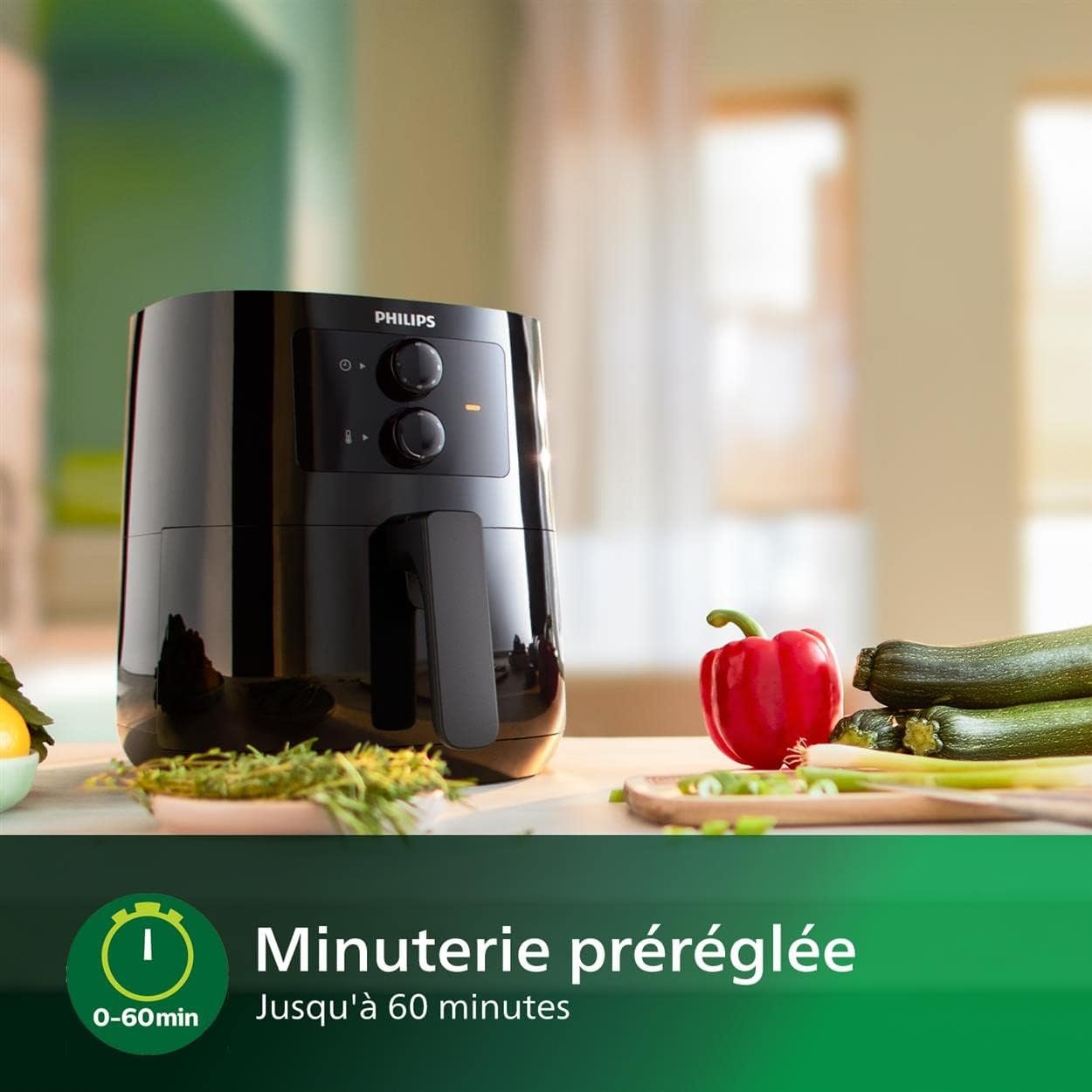 Friteuse Air Fryer sans huile 4.1L 1400W Avec 12 Modes Et 7 Programmes De Cuisson Philips Essential HD9200 – Image 4