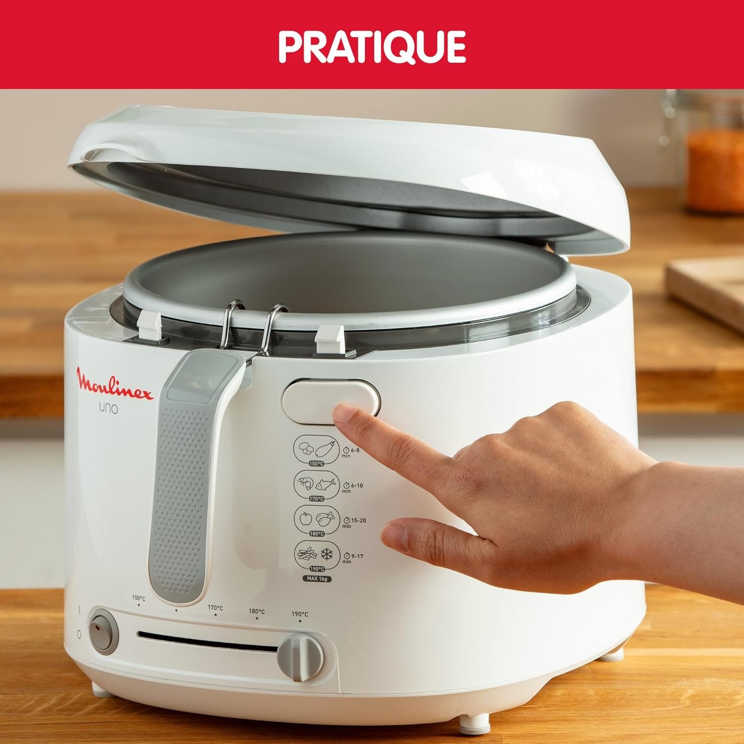 Friteuse Électrique a huile 1.8L 1470W 1KG Moulinex UNO AF203110 – Image 3