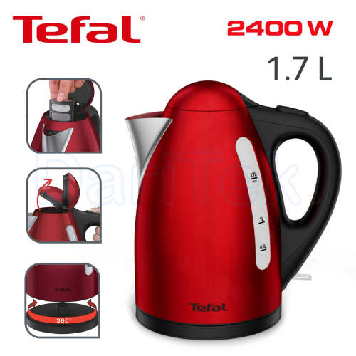 Bouilloire Électrique Sans Fil En Inox 1,7L 2400W avec Filtre anticalcaire Amovible - Tefal KI110511