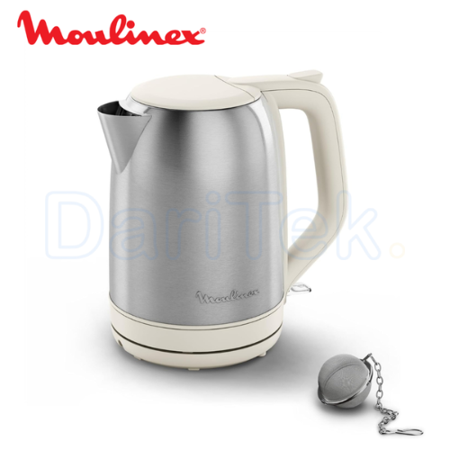 Bouilloire Électrique Sans Fil 1.7L 2000W En Inox avec Filtre Anticalcaire Amovible - Moulinex Subito Plus BY5S1AE0