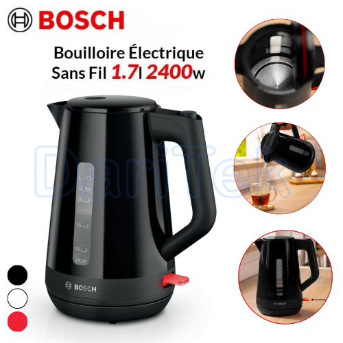 Bouilloire Électrique Sans Fil 1.7L 2400W avec Filtre Anticalcaire Amovible - Bosch MyMoment TWK1M