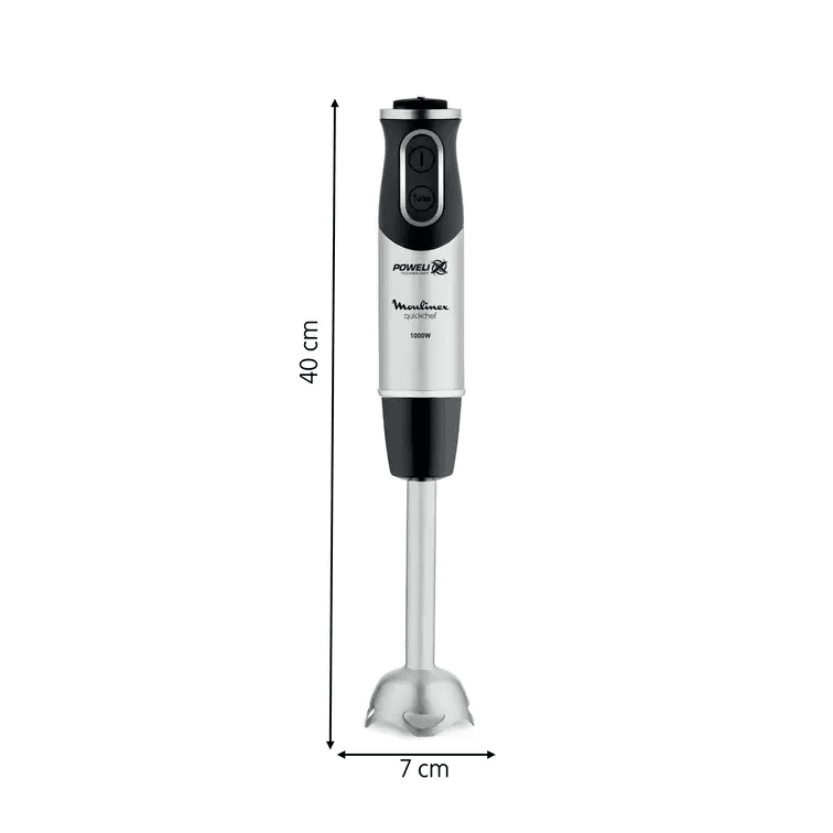 Bras Mixeur 3en1 Plongeant 1000W et 10 Vitesses avec Hachoir et Verre doseur INOX QuickChef Moulinex DD655810 – Image 9