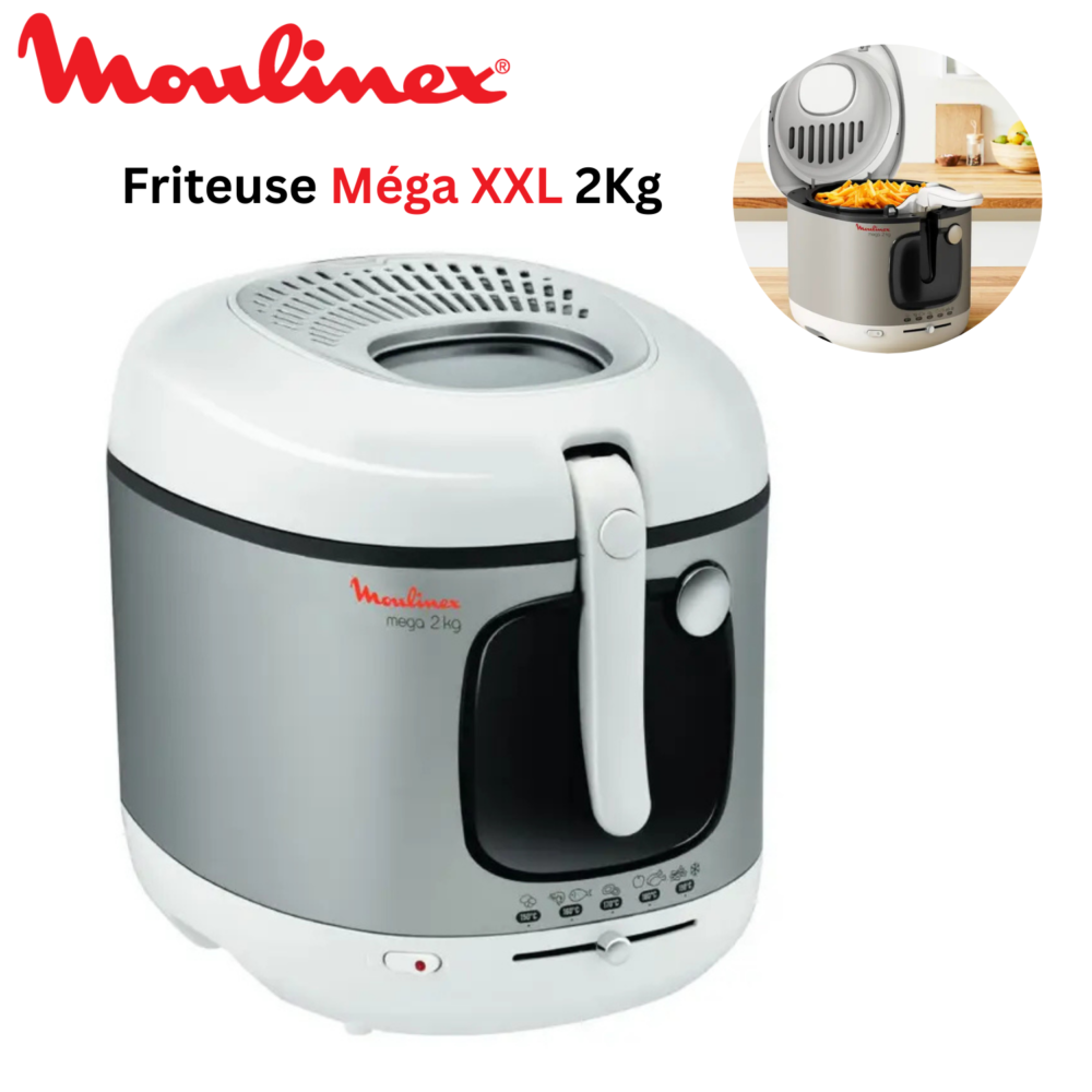 Friteuse Électrique à Huile Mega 2KG 3.3L 2100W Moulinex AM480070