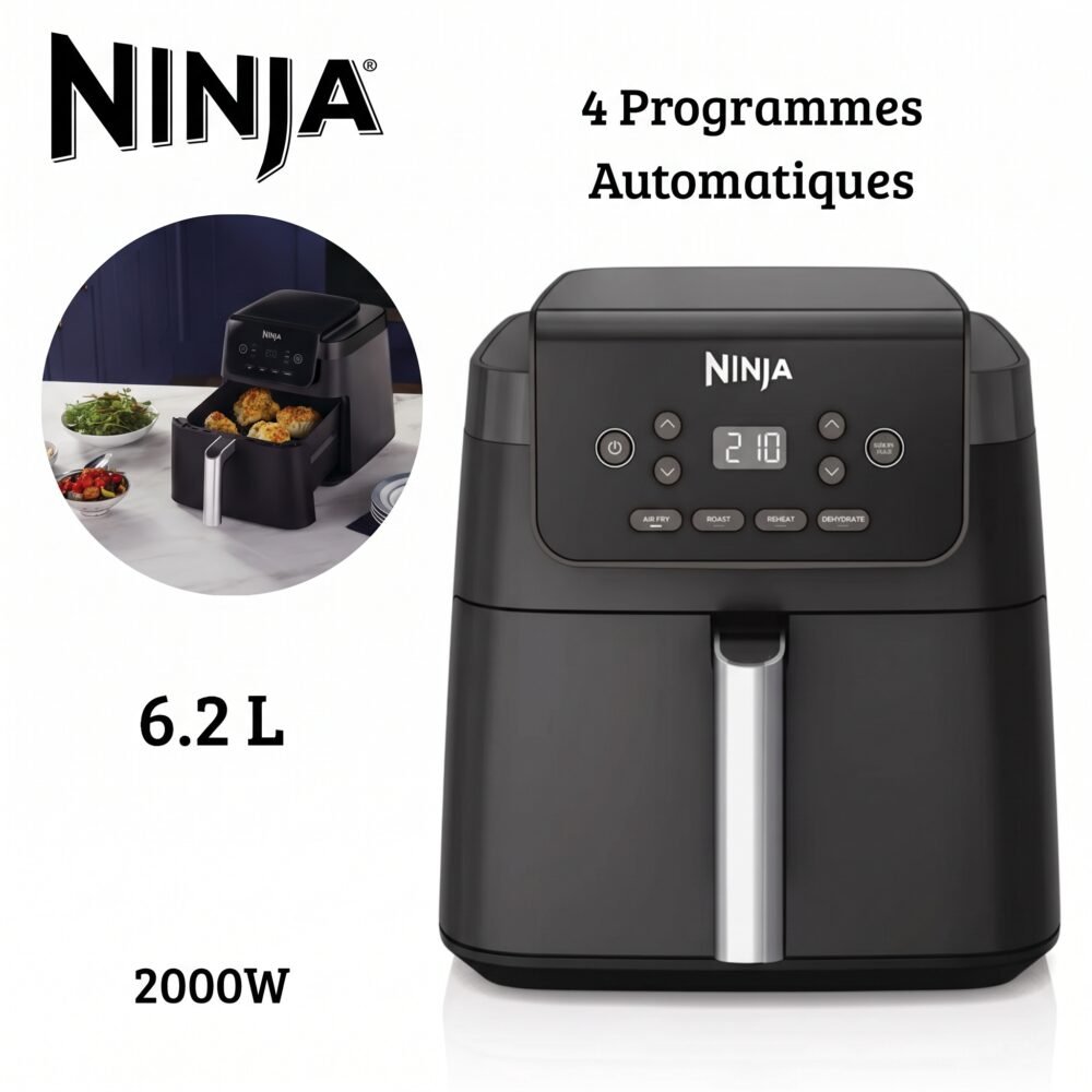 Air Fryer NINJA Friteuse Sans Huile 6.2L 2000W 4 Programmes - MAX PRO AF170EU