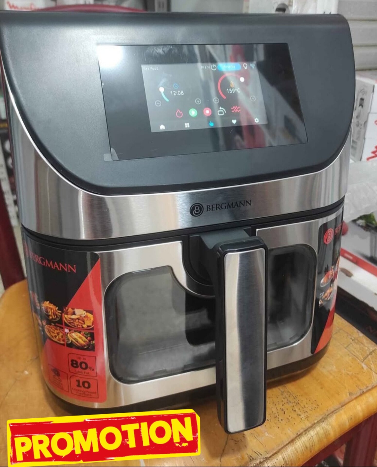 Friteuse Air Fryer Sans Huile 8L 2200W Double Resistance Façade En Inox - BAF 9002 – Image 5
