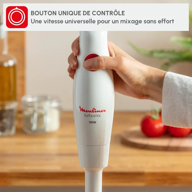 خلاط يدوي 350 واط بسرعة واحدة مع كوب 800 مل – Moulinex Turbomix DD12A110 - الصورة 3