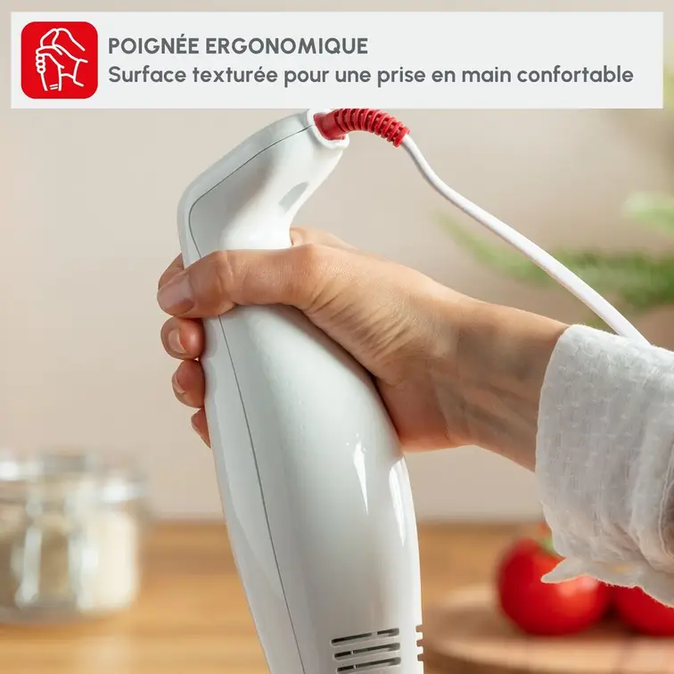 خلاط يدوي 350 واط بسرعة واحدة مع كوب 800 مل – Moulinex Turbomix DD12A110 - الصورة 4