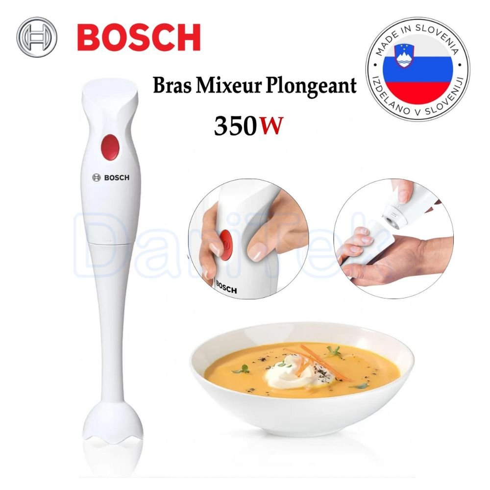 Bras Mixeur Plongeant 350W 1 Vitesse Bosch MSMP1000 - Made in Slovenia
