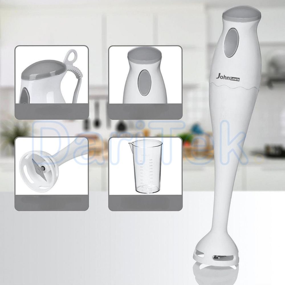 Bras Mixeur Plongeant 180W Lames Inox avec Verre Doseur - John Lewis HM168 – Image 3