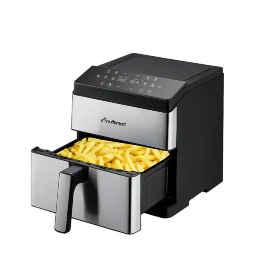 Friteuse sans huile Air Fryer Double Resistance 8L 1800W Façade En Inox - Multismart MS-AF3638 – Image 3