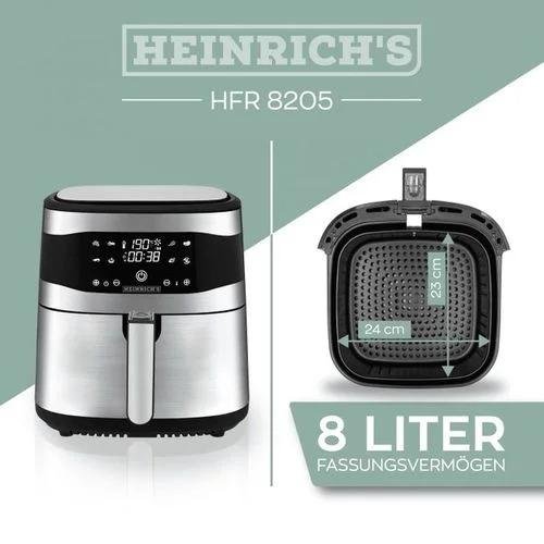 Friteuse Air Fryer Sans Huile 8L 1800W 8 Programmes Heinrich's HFR 8205 – Image 2