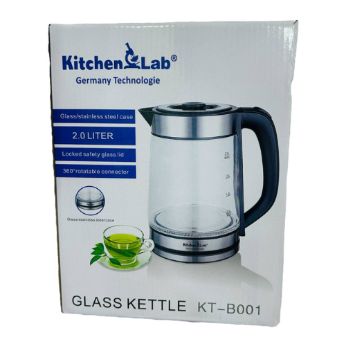 Bouilloire Électrique Sans Fil En Verre 1500W 2L - KitchenLab KT-B001 – Image 2