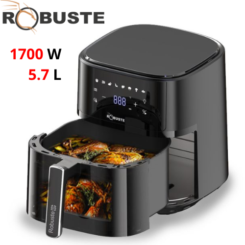 Friteuse Sans Huile Air Fryer 5.7L 1700W 8 Programmes Avec Thermostat Réglable Robuste AF6