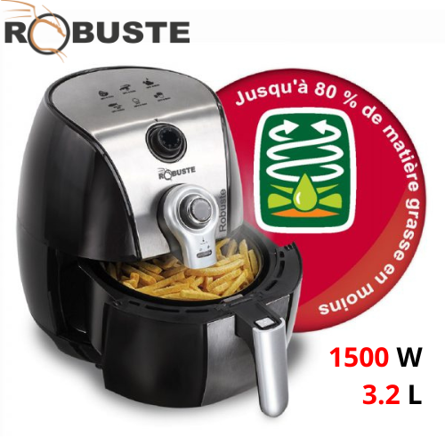 Friteuse Sans Huile 3.2L 1500W Avec Thermostat Réglable Et Minuterie Air Fryer Robuste AF3