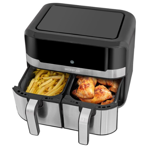 Friteuse Sans Huile Air Fryer 2400W 9L Double Bacs avec 9 Programmes Heinrich's HFR 8214 – Image 4