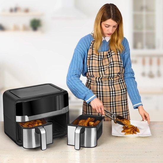 Friteuse Sans Huile Air Fryer 2400W 9L Double Bacs avec 9 Programmes Heinrich's HFR 8214 – Image 6