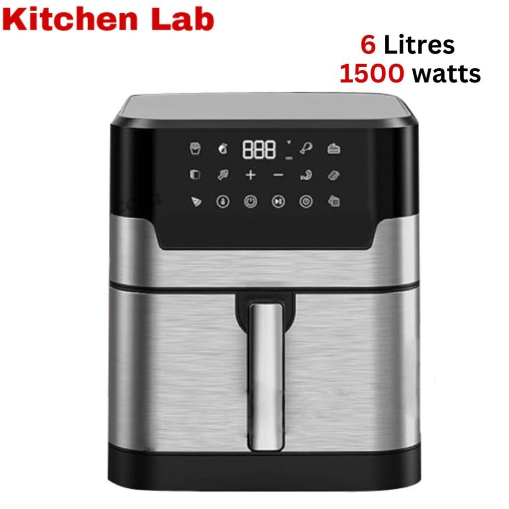 Friteuse Air Fryer Sans Huile avec Grill 6L 1500W 10 Programmes Kitchen Lab KL-0608D