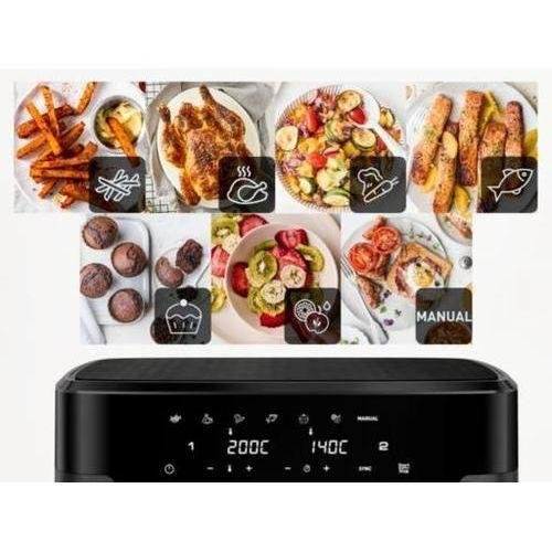 مقلاة هوائية بدون زيت 11 لتر 2700 واط مع 7 برامج – Moulinex Dual Easy Fry XXL EZ942HF0 - الصورة 4