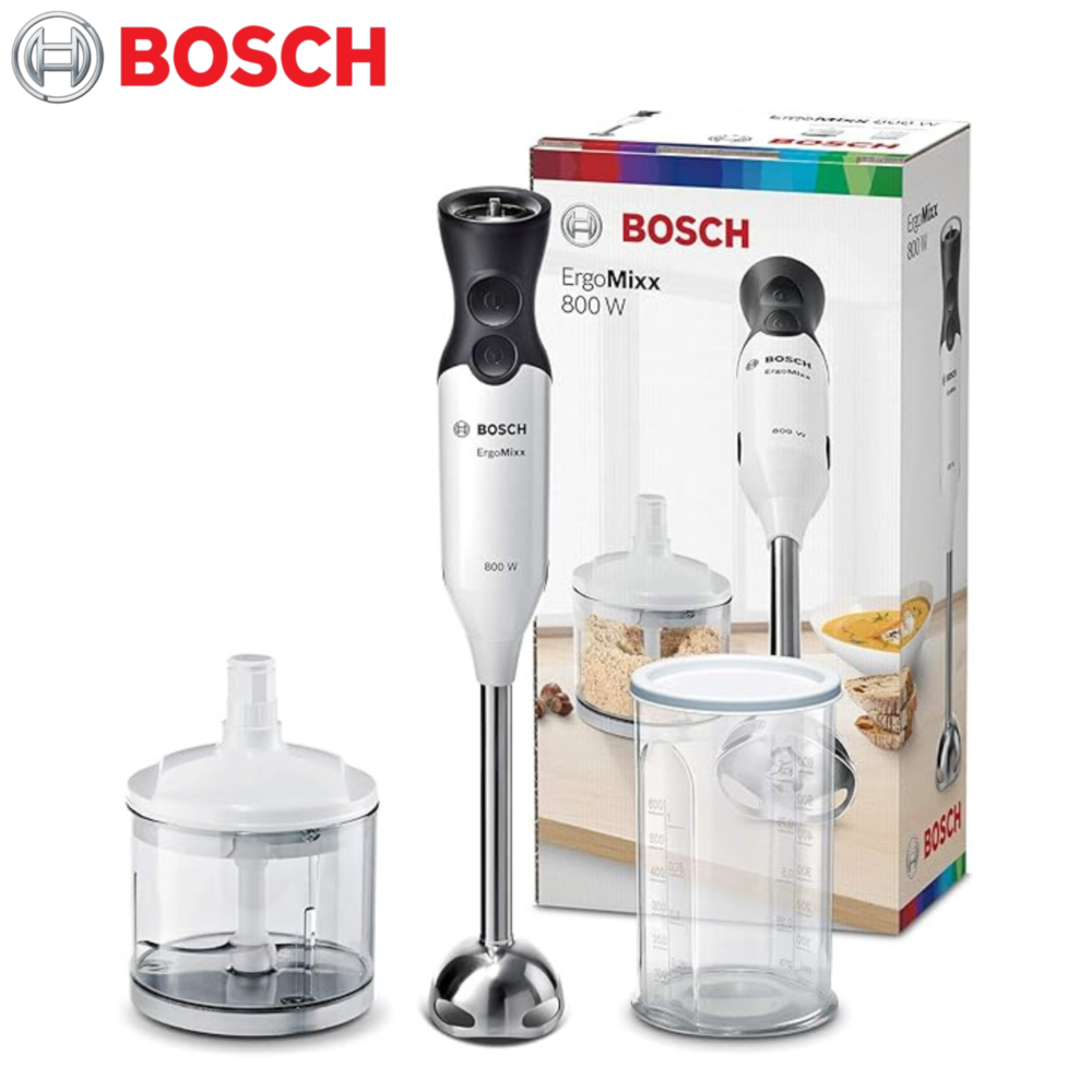 Bras Mixeur Plongeant 2en1 800W Avec 12 Vitesses Et Turbo Bosch ErgoMixx MS6CA4120