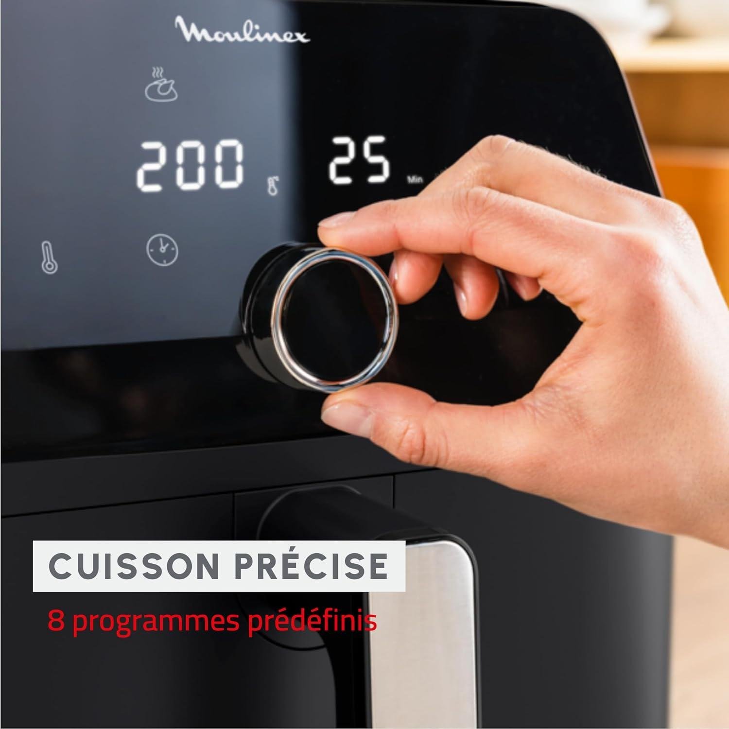 Friteuse Air Fryer sans huile 7.5L 2020W 8 Programmes Moulinex Easy Fry mega EZ8558F0 – Image 4