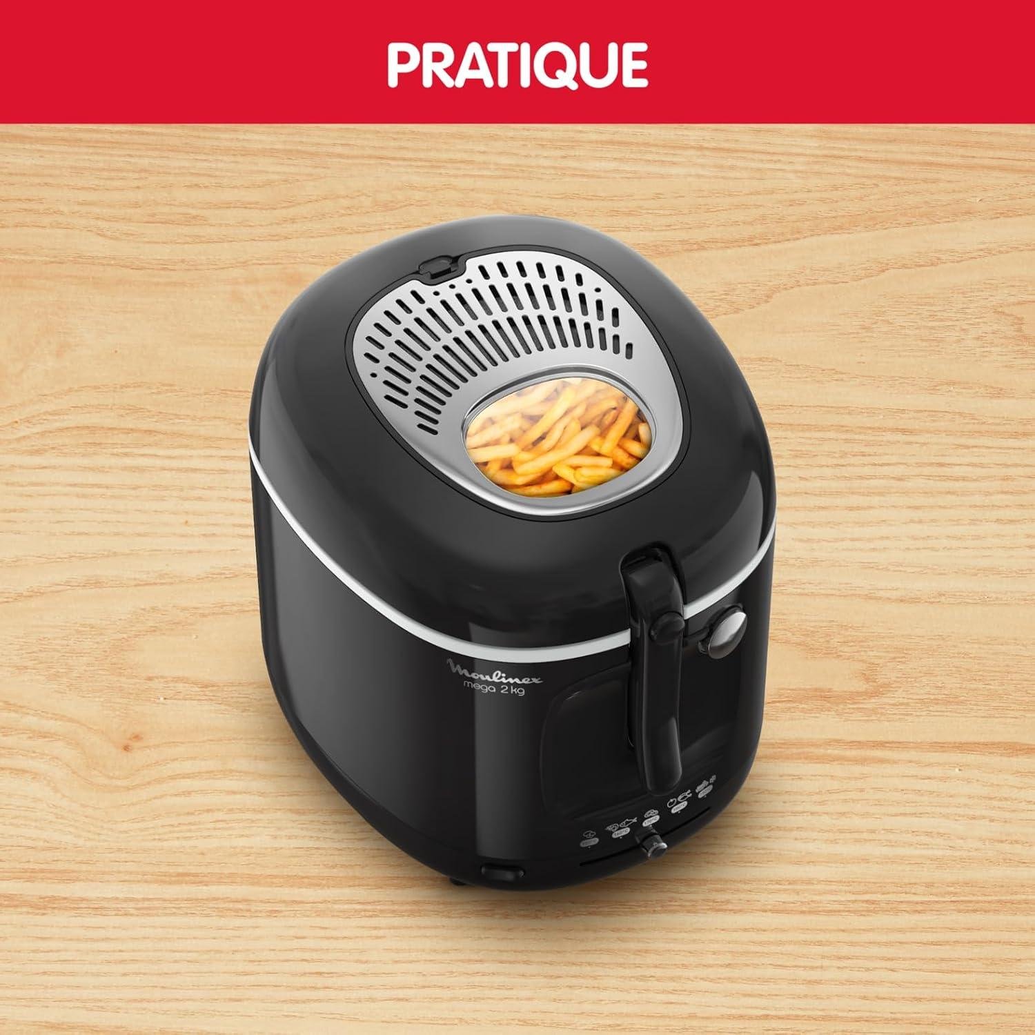 Friteuse à Huile 3.3L 1800W avec Panier 2KG Mega - Moulinex AM480870 – Image 5