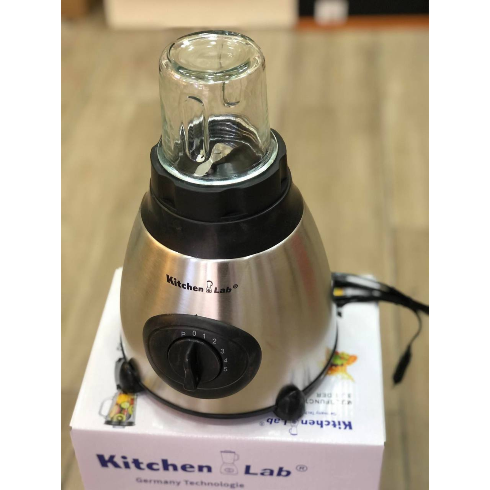 Blender Mixeur Electrique En Verre 400 W 1.5 L 5 Vitesses AvecMoulin à Café - KitchenLab KT-B-002 – Image 3