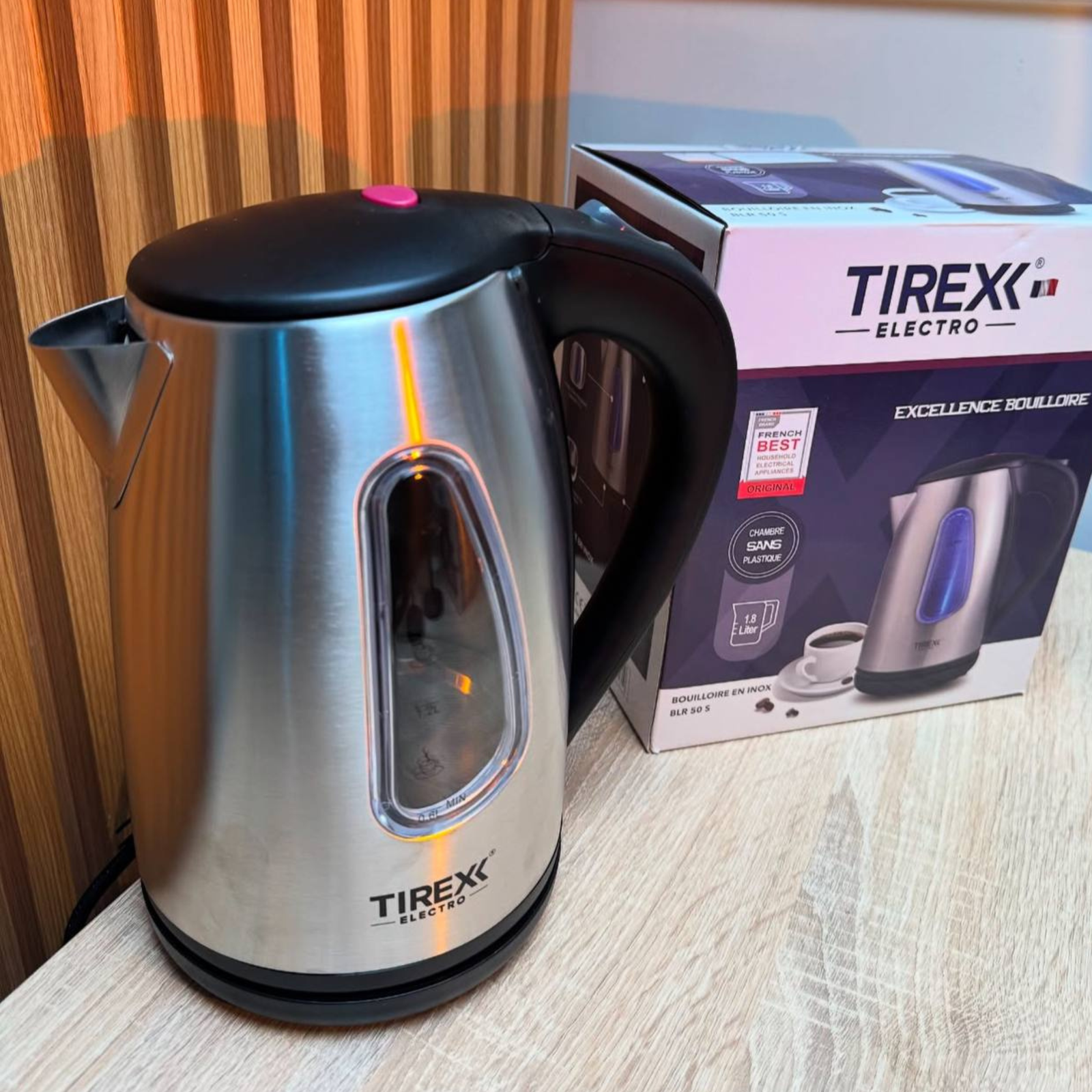 Bouilloire Electrique Sans Fil En Inox 1.8 L 2200 W - Tirexx BLR 50 S – Image 2