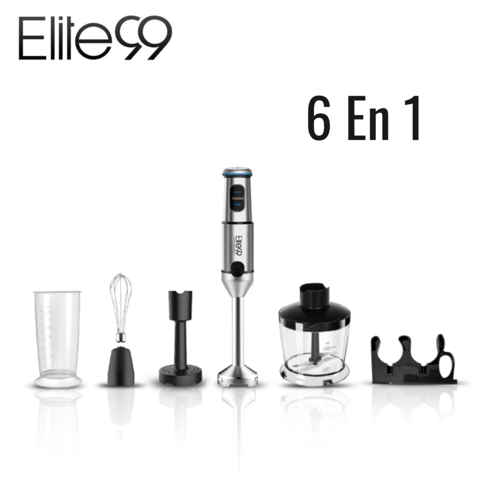 Bras Mixeur Plongeant 6 En 1 - 1600W avec 6 accessoires Elite99 ELT2600