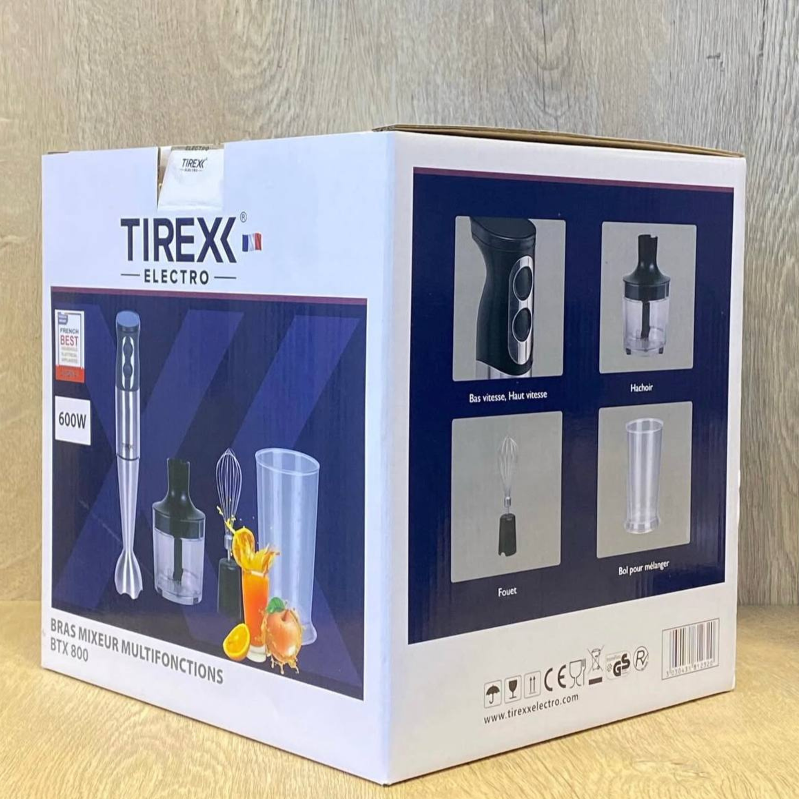 Bras Mixeur Inox 3EN1 Multifonction 600W Avec Hachoir Et Fouet - Tirexx BTX 800 – Image 6