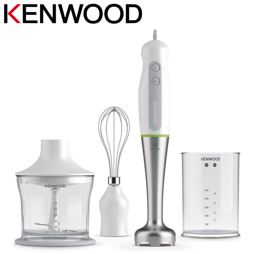 Bras Mixeur Plongeant Inox 3 En 1 - 700W Triblade Avec Hachoir Et Fouet - Kenwood HDP109WG
