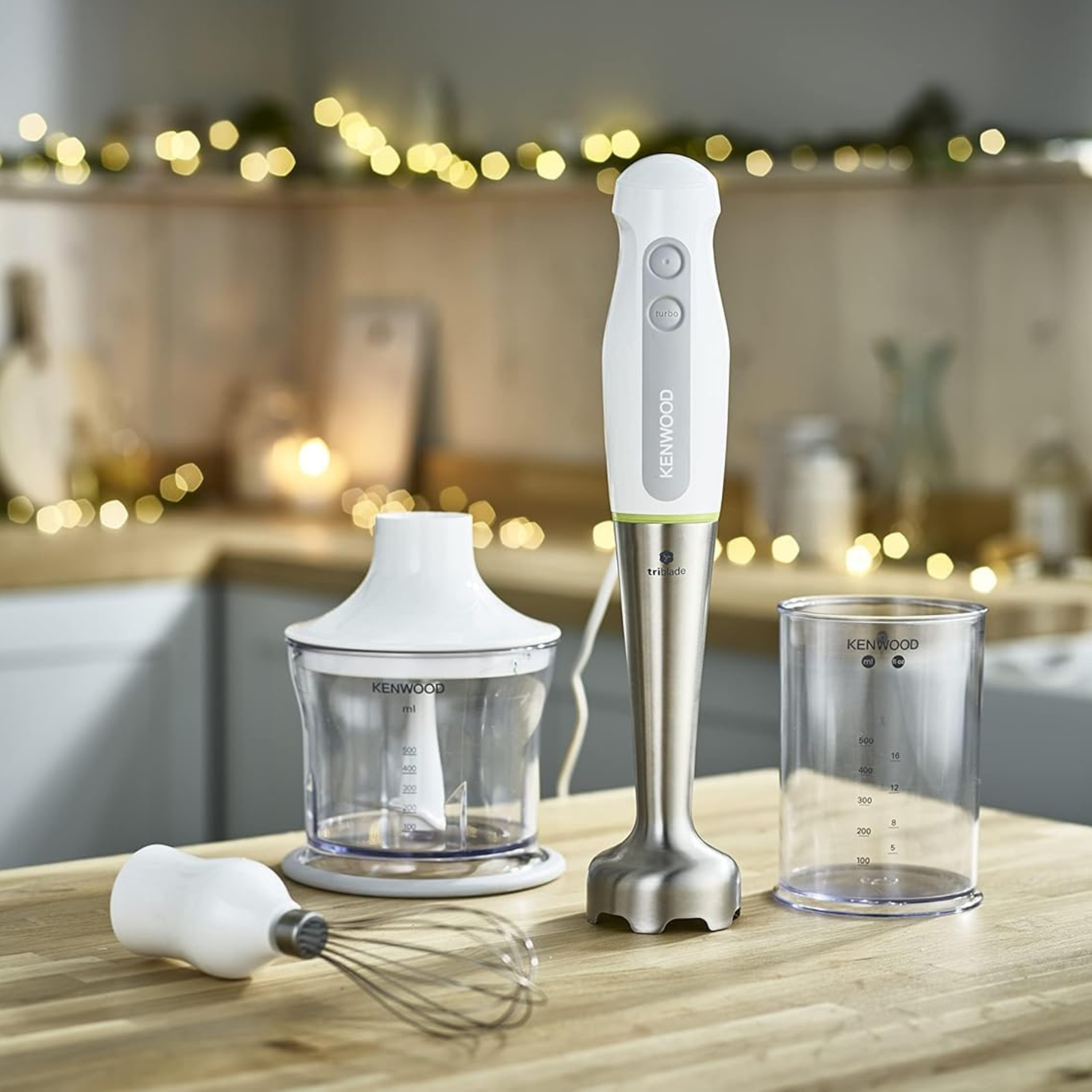 خلاط يدوي 3 في 1 بقوة 700 واط مع مفرمة وخفاق من الفولاذ المقاوم للصدأ – Triblade Kenwood HDP109WG - الصورة 5