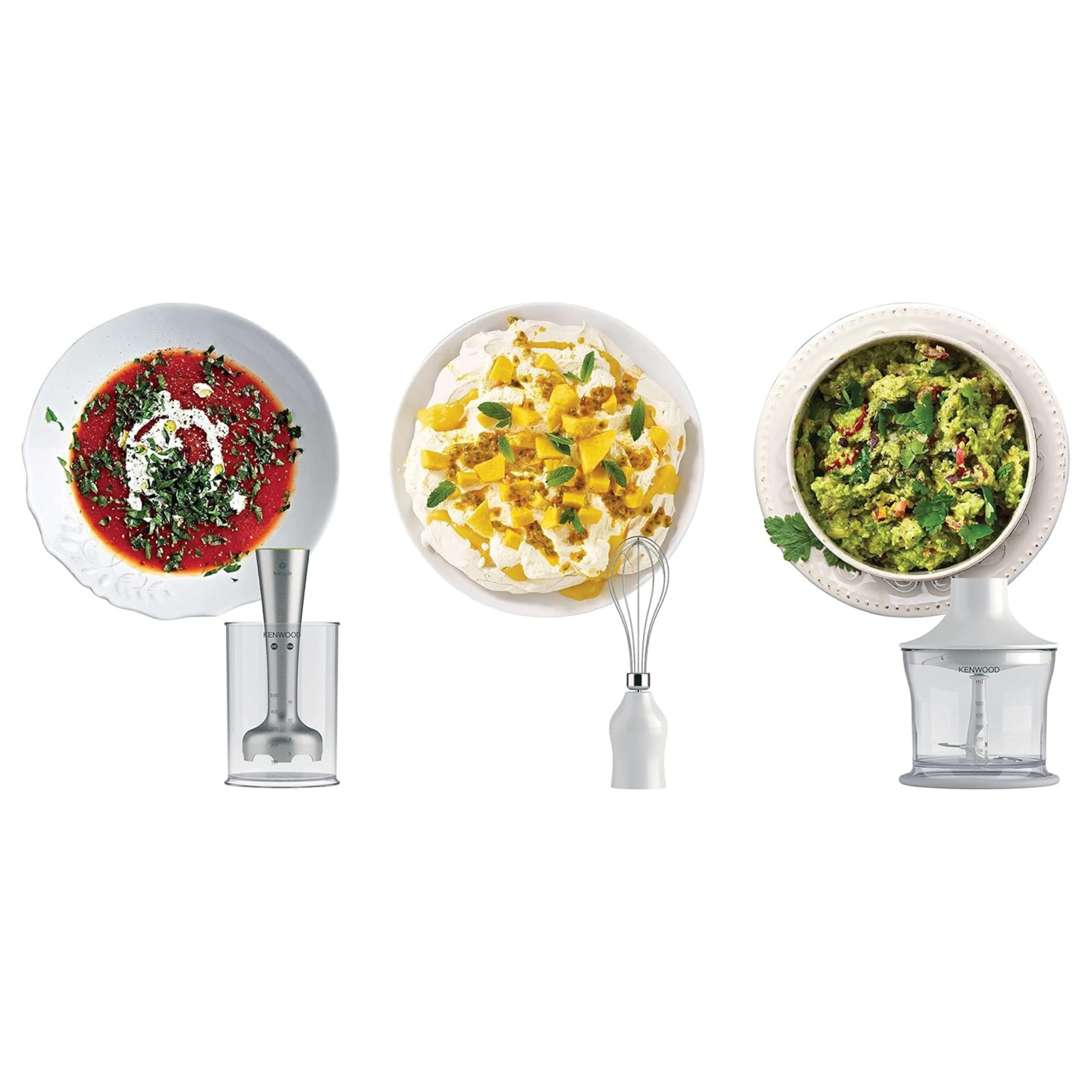 خلاط يدوي 3 في 1 بقوة 700 واط مع مفرمة وخفاق من الفولاذ المقاوم للصدأ – Triblade Kenwood HDP109WG - الصورة 3