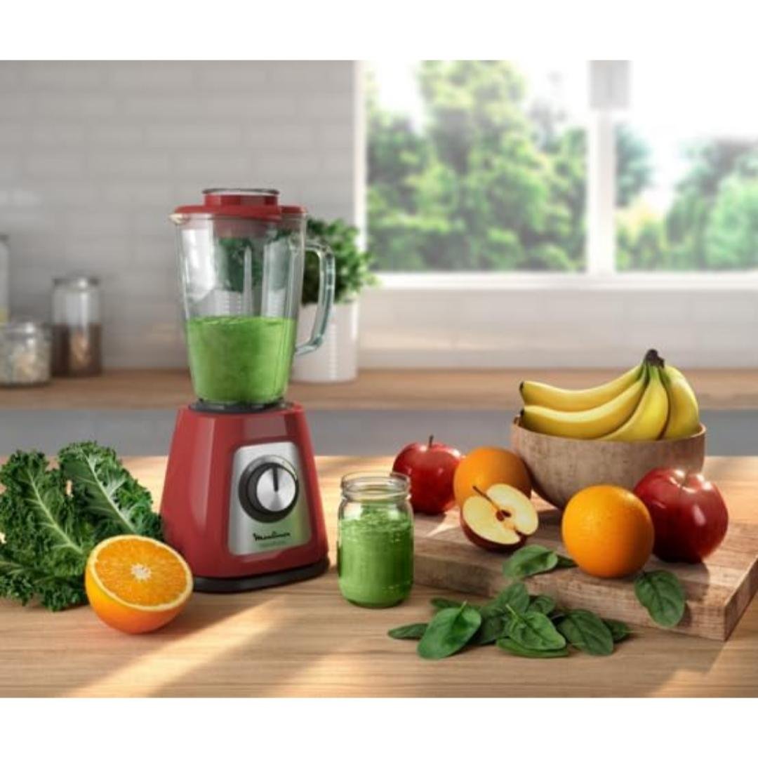 خلاط كهربائي 800 واط بسعة 1.75 لتر زجاجي – سرعتان + وظيفة سحق الثلج – Moulinex Blendforce LM430510 - الصورة 6