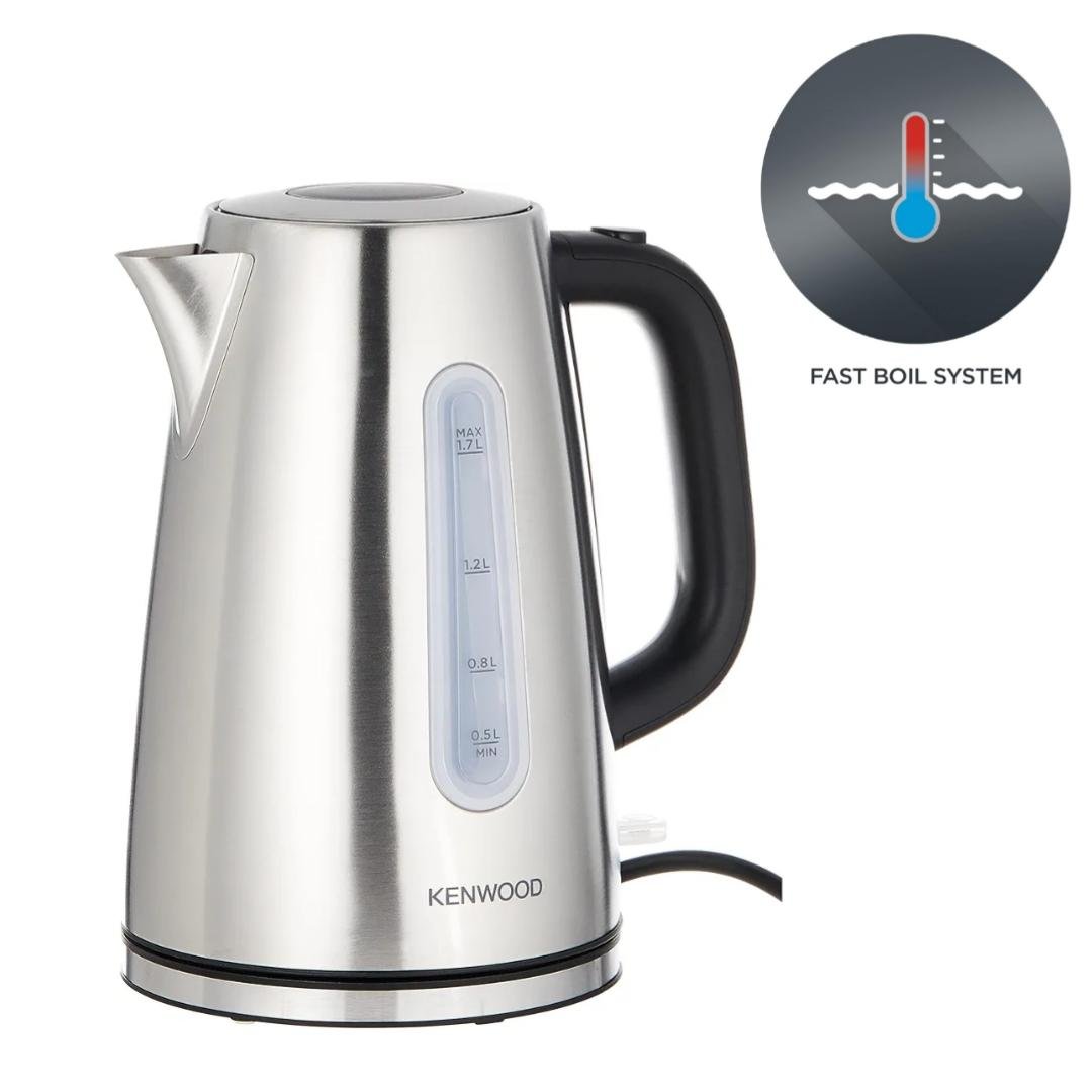 غلاية كهربائية بدون سلك من الفولاذ المقاوم للصدأ 1.7 لتر 3000 واط مع فلتر قابل للإزالة – Kenwood ZJM11 - الصورة 4