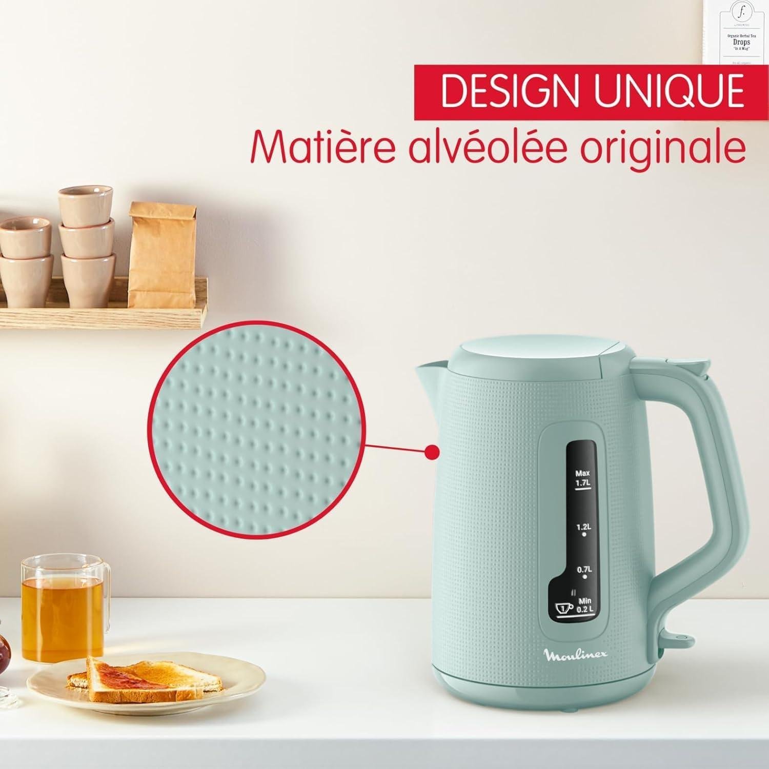 Bouilloire Électrique Sans Fil 1.7L 2400W Avec Filtre Anticalcaire Amovible - Moulinex Morning Plus BY2M1310 – Image 6