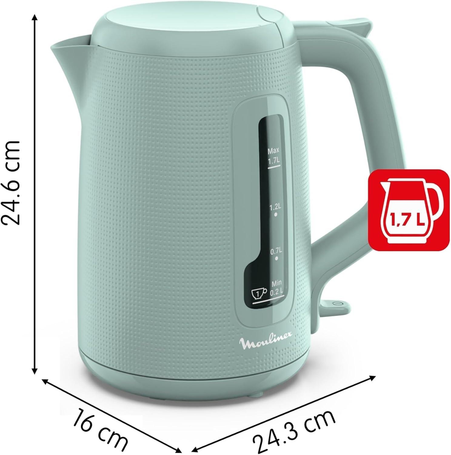 Bouilloire Électrique Sans Fil 1.7L 2400W Avec Filtre Anticalcaire Amovible - Moulinex Morning Plus BY2M1310 – Image 8