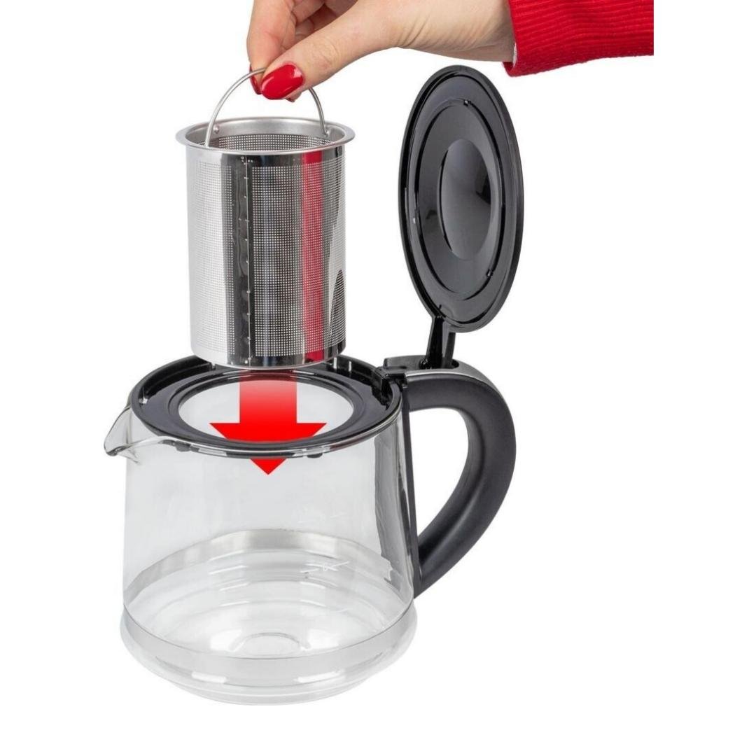 محطة شاي وقهوة 3 في 1 – 2200 واط مع غلاية 1.7 لتر وإبريق 0.8 لتر من الزجاج – تحكم باللمس وضبط درجة الحرارة – Proficook PC-TKS 1056 - الصورة 5