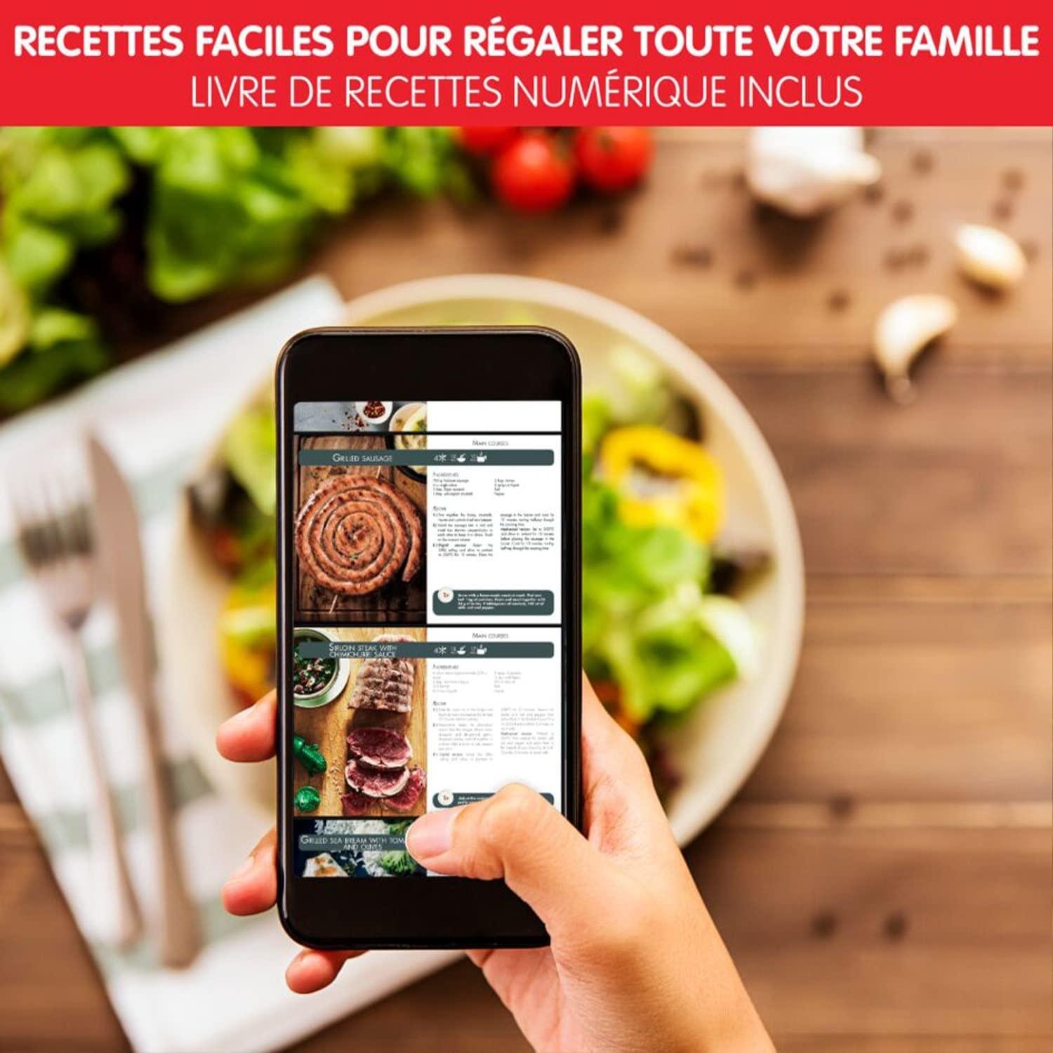 مقلاة هوائية 2 في 1 بدون زيت مع شواية 4.6 لتر 1400 واط 8 برامج رقمية من الفولاذ المقاوم للصدأ – Moulinex Easy Fry & Grill Digital - الصورة 5