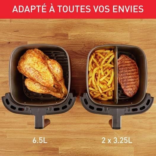 مقلاة هوائية 2 في 1 بدون زيت سعة 6.5 لتر 1830 واط 8 برامج – من الفولاذ المقاوم للصدأ – Moulinex Easy Fry & Grill XXL EZ801D10 - الصورة 4