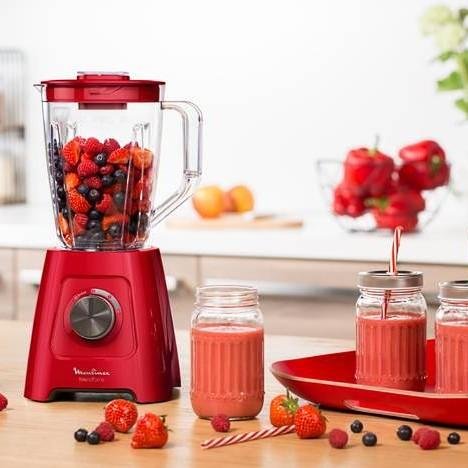 Blender Mixeur Electrique 600W 2 Litres 2 Vitesses et turbo - 4 Lames Avec Système Smart Lock - Moulinex Blendforce LM420510 – Image 2