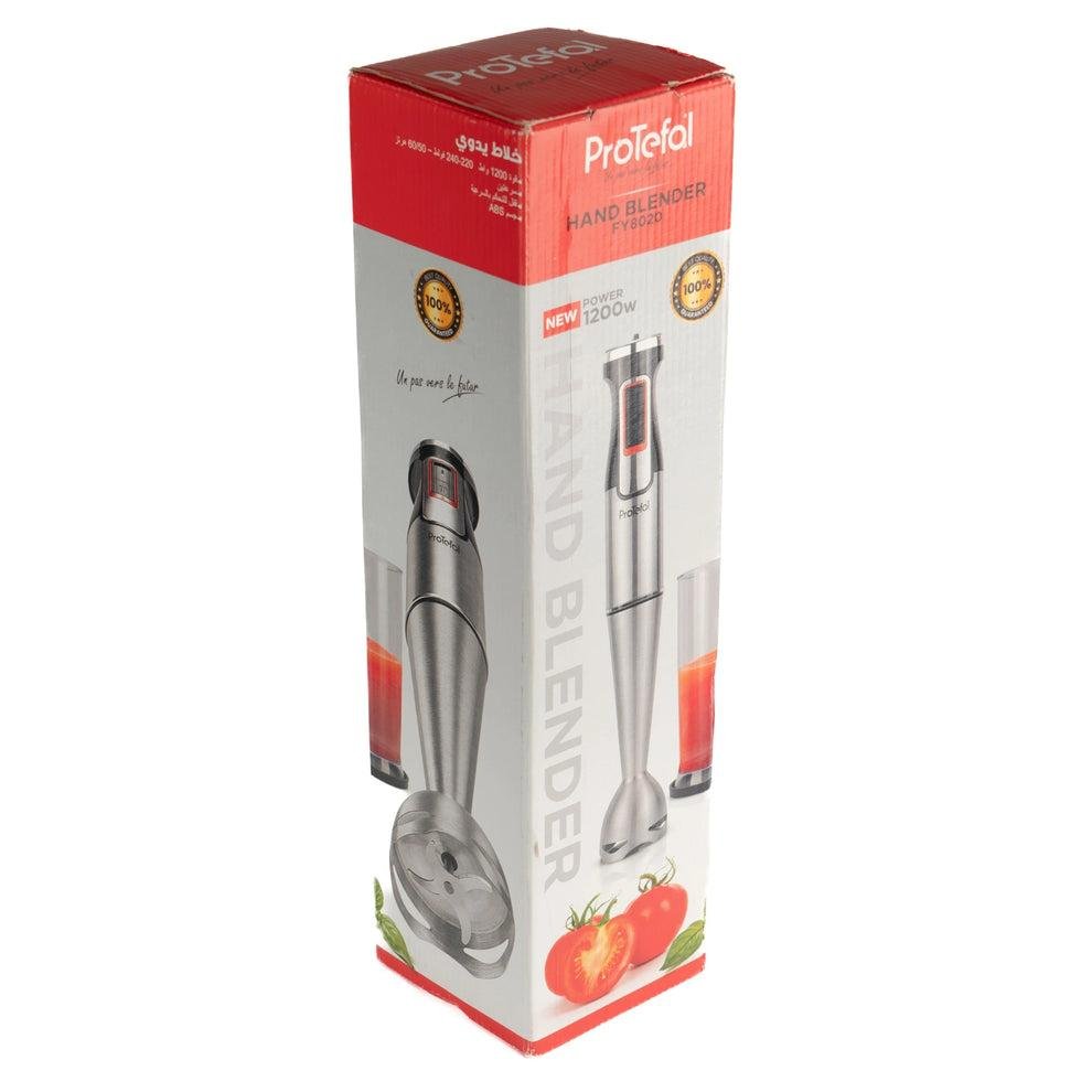 خلاط يدوي من الفولاذ المقاوم للصدأ 1200 واط سرعتان 4 شفرات مع كأس قياس 600 مل – ProTefal FY8020 - الصورة 8