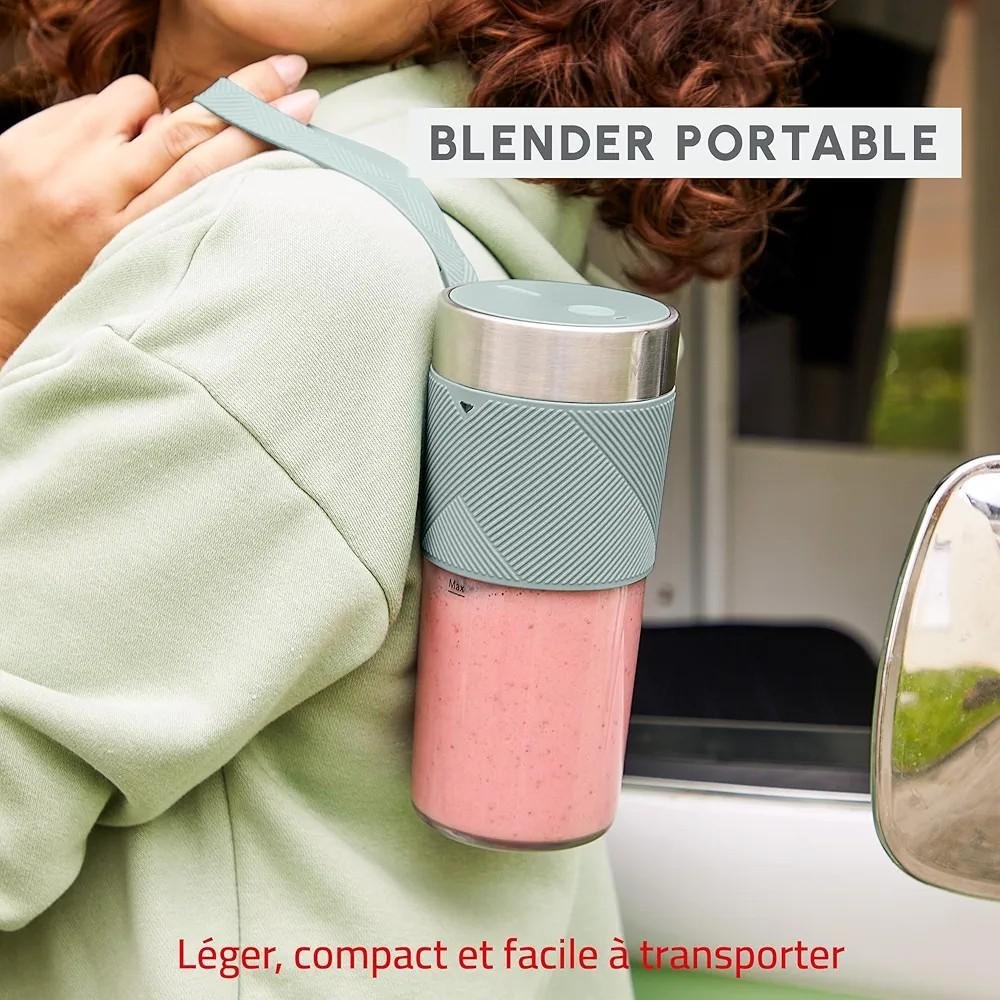 Blender Mixeur Portable À Main 300mL 50W Sans Fil - Rechargeable USB - Moulinex Lightmix LM1C0410 – Image 6