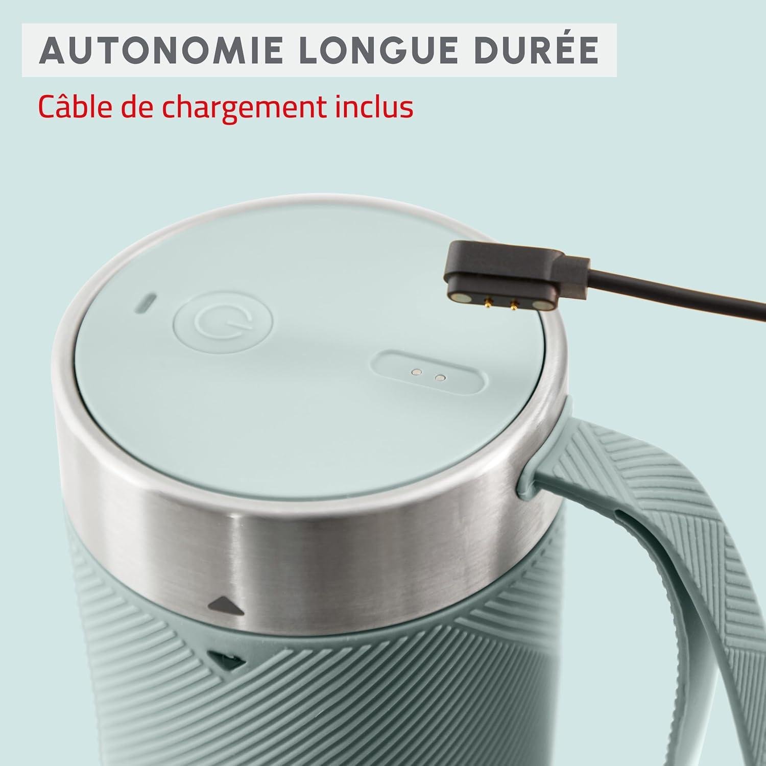 Blender Mixeur Portable À Main 300mL 50W Sans Fil - Rechargeable USB - Moulinex Lightmix LM1C0410 – Image 3