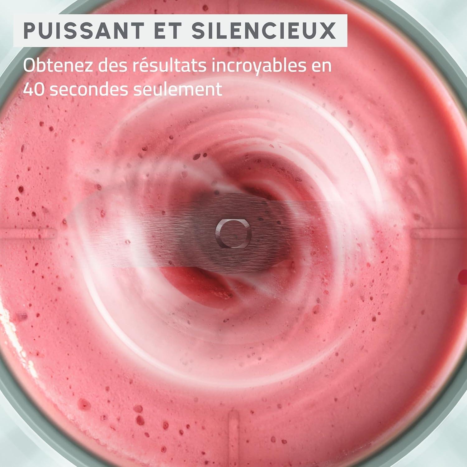 Blender Mixeur Portable À Main 300mL 50W Sans Fil - Rechargeable USB - Moulinex Lightmix LM1C0410 – Image 4