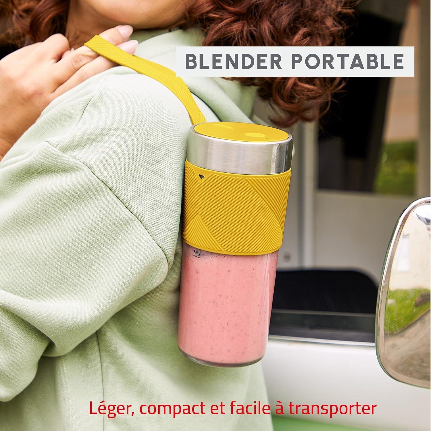 Blender Mixeur Portable À Main 300mL 50W Sans Fil - Rechargeable USB - Moulinex Lightmix LM1C0210 – Image 5