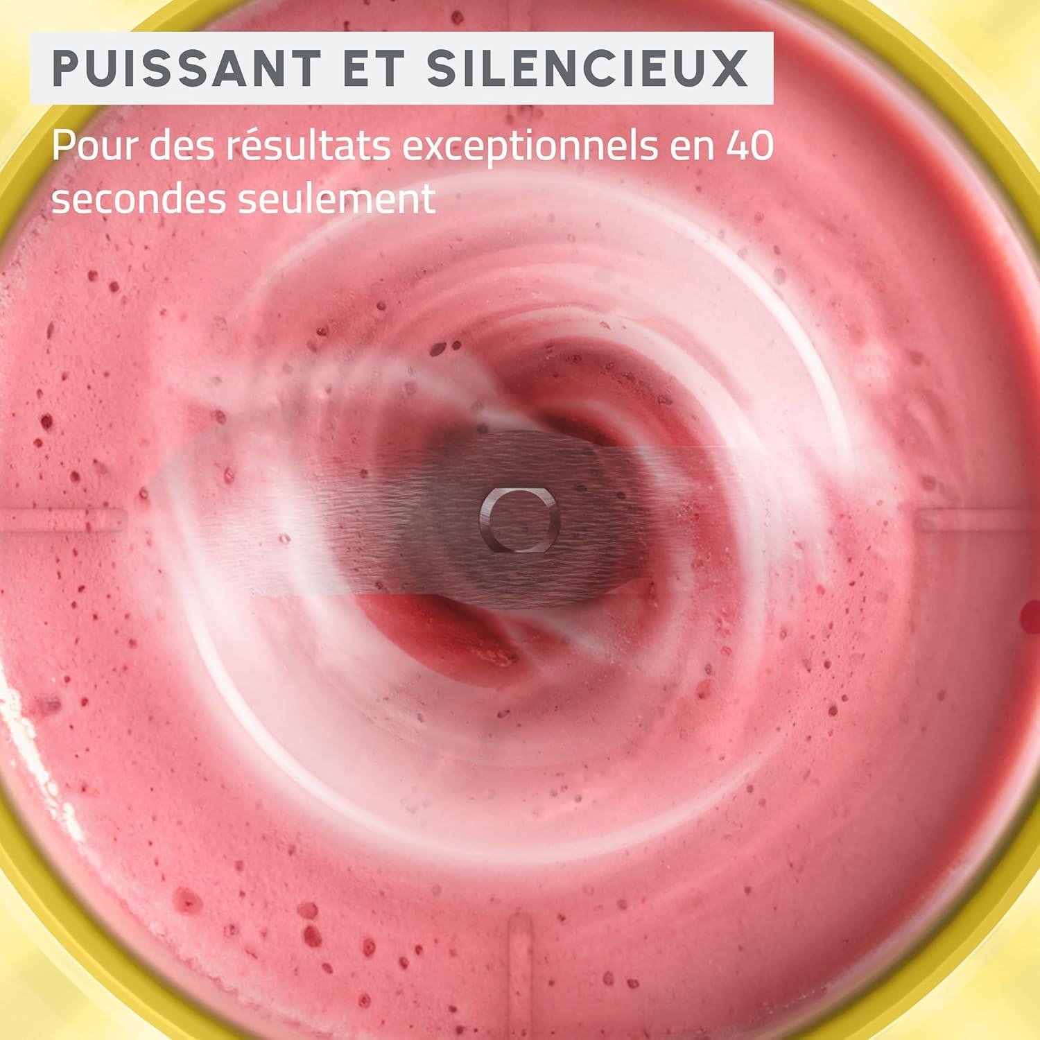 Blender Mixeur Portable À Main 300mL 50W Sans Fil - Rechargeable USB - Moulinex Lightmix LM1C0210 – Image 4