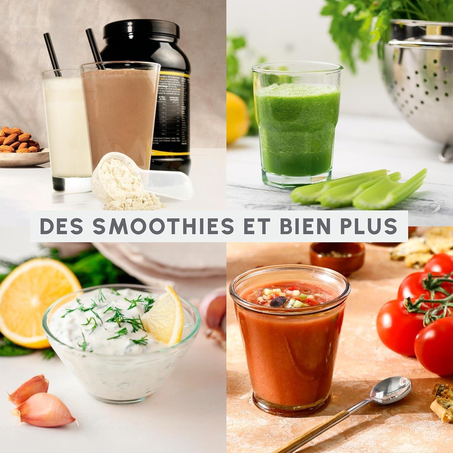 Blender Mixeur Portable À Main 300mL 50W Sans Fil - Rechargeable USB - Moulinex Lightmix LM1C0210 – Image 7