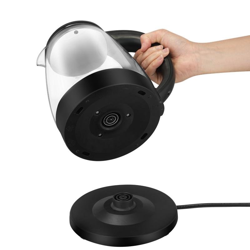 Bouilloire Électrique Sans Fil 1.5 L 1500W En Verre - Silver Crust KL-SG8841 – Image 4